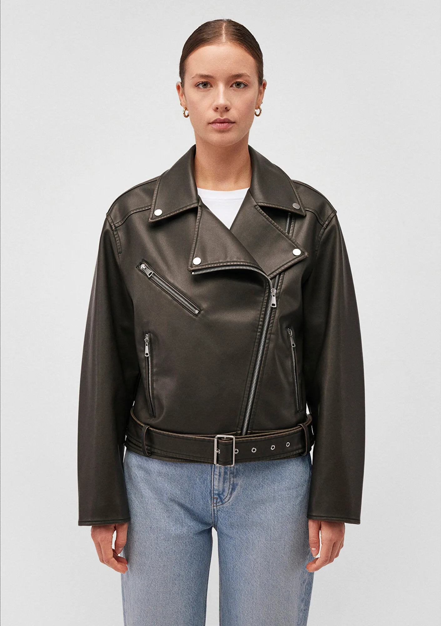 Green Faux Leather Jacket