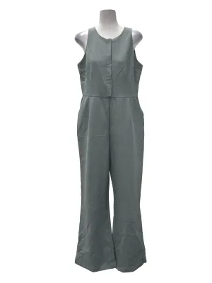Grey Roundneck Sleeveless Jumpsuit LB