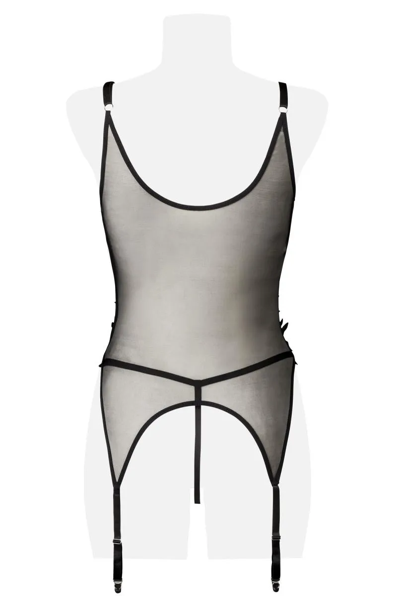 Grey Velvet 2-Piece Negligè Set