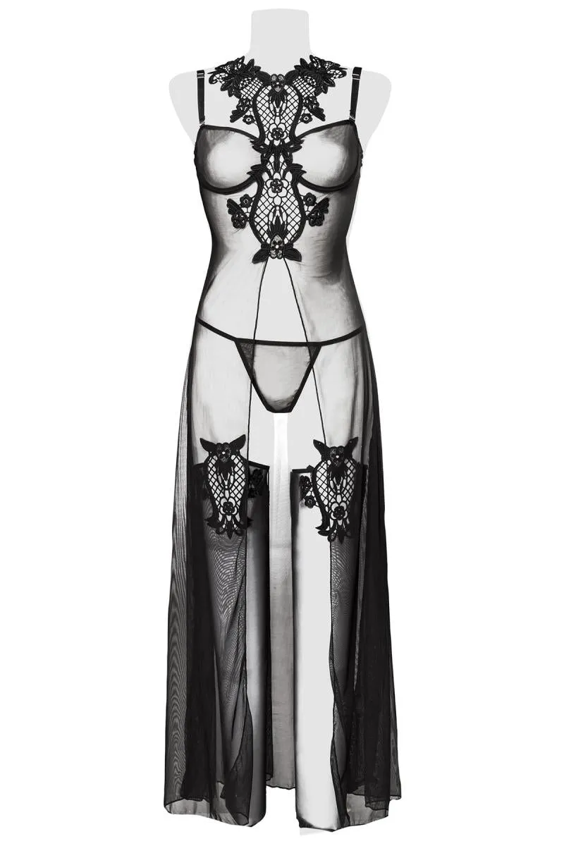 Grey Velvet Erotic Set