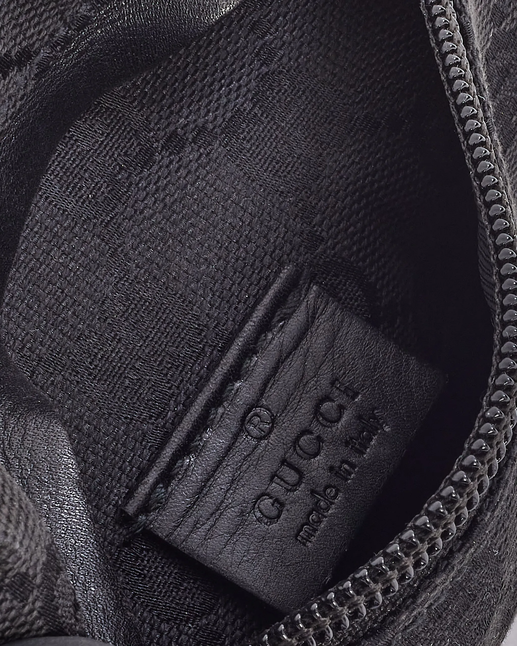 Gucci Black Monogram Canvas Belt Bag