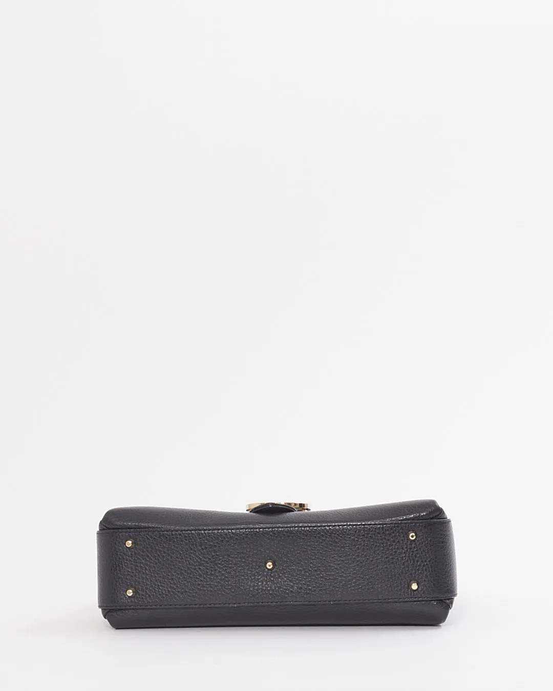 Gucci Black Pebbled Leather Interlocking G Dollar Convertible Shoulder bag