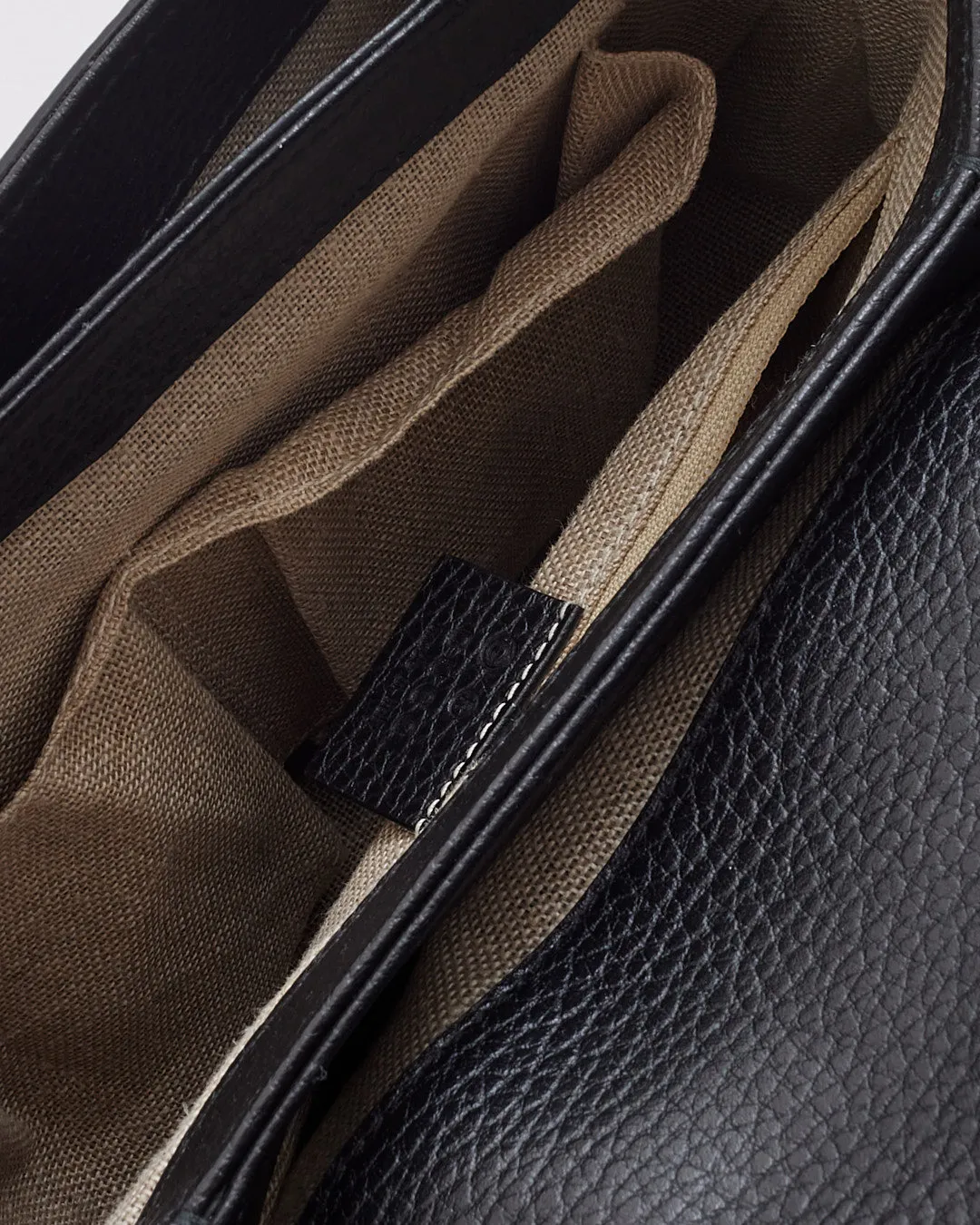 Gucci Black Pebbled Leather Interlocking G Dollar Convertible Shoulder bag