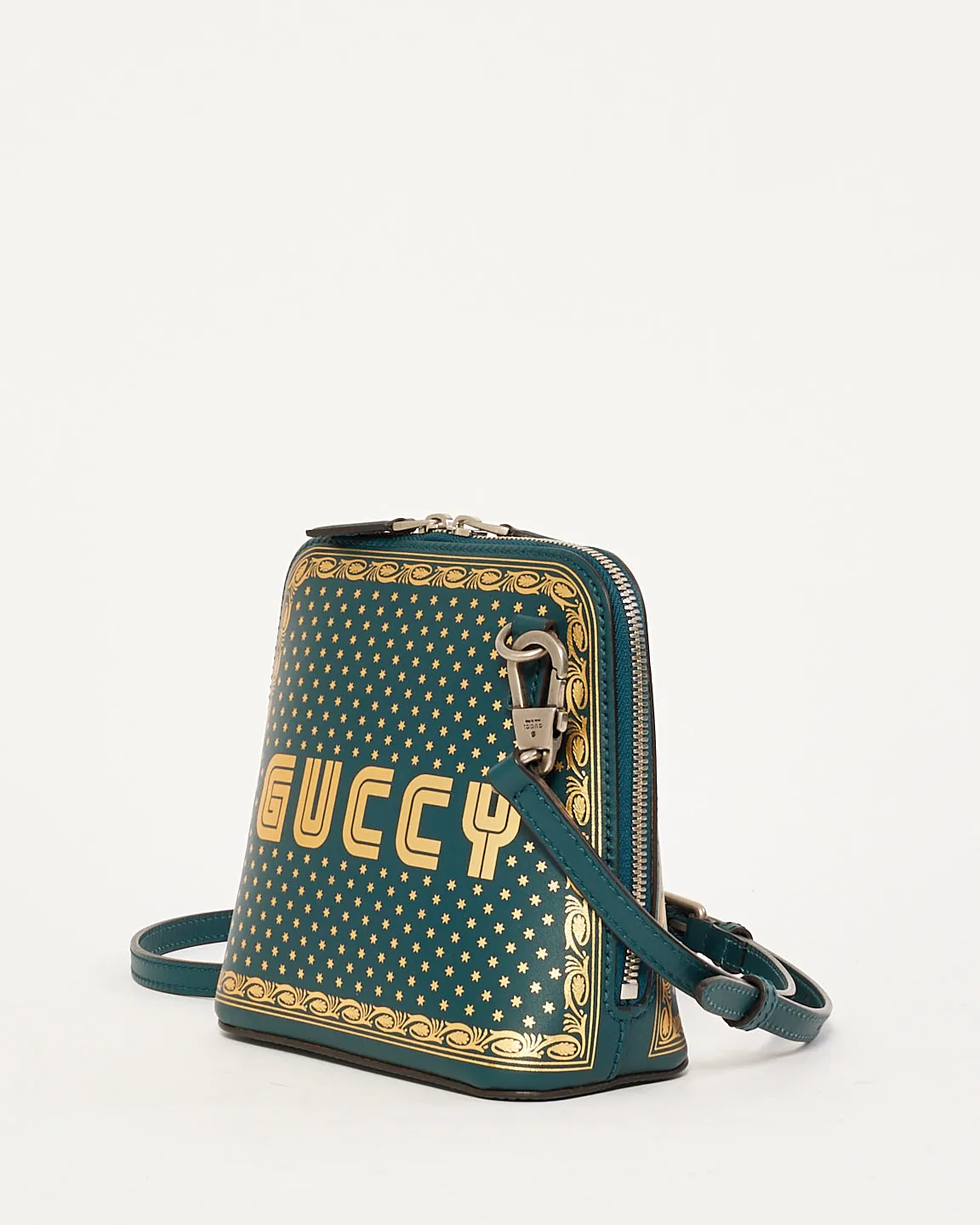 Gucci Blue Leather x Sega Stars Mini Dome Bag