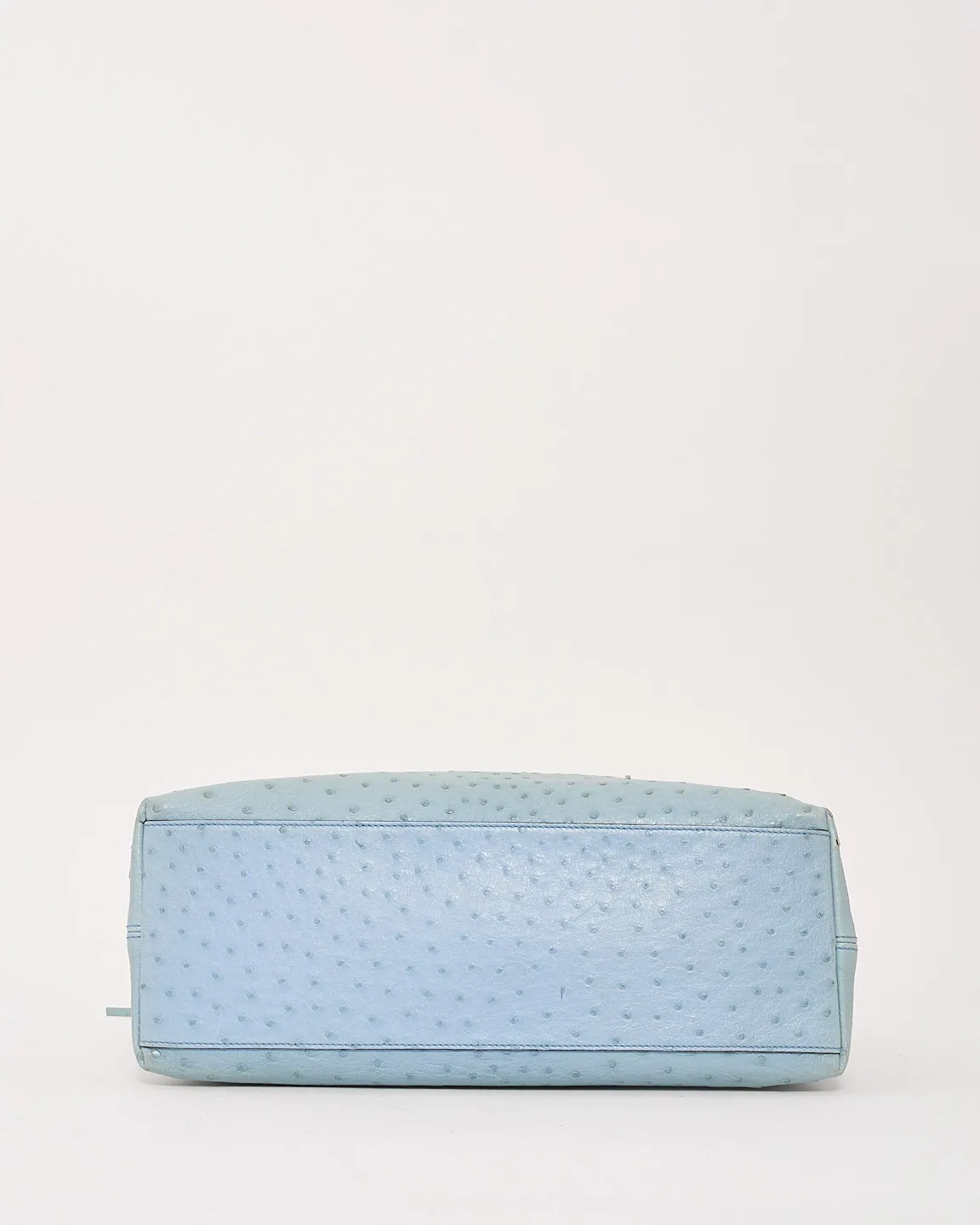 Gucci Blue Ostrich Leather Soho Chain Shoulder Bag