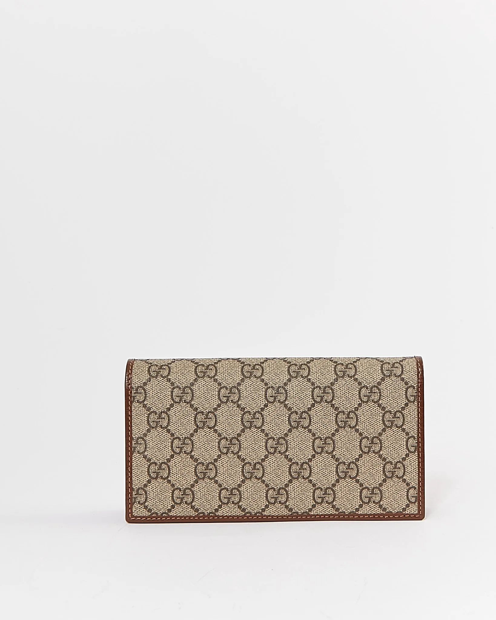 Gucci Brown GG Supreme 1955 Horsebit Wallet On Chain