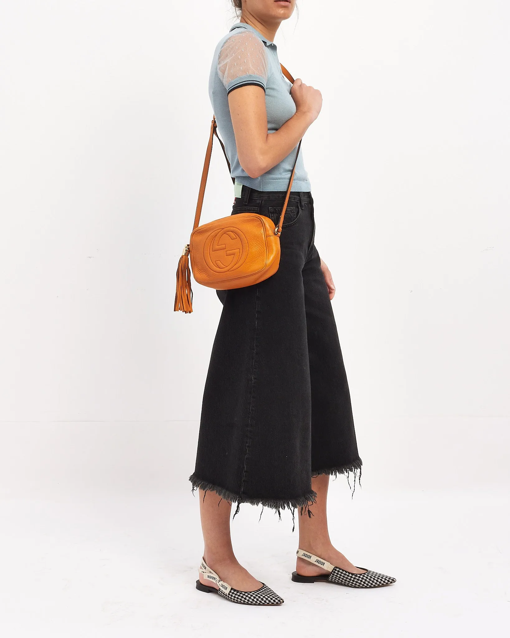 Gucci Burnt Orange Leather Soho Disco Crossbody Bag