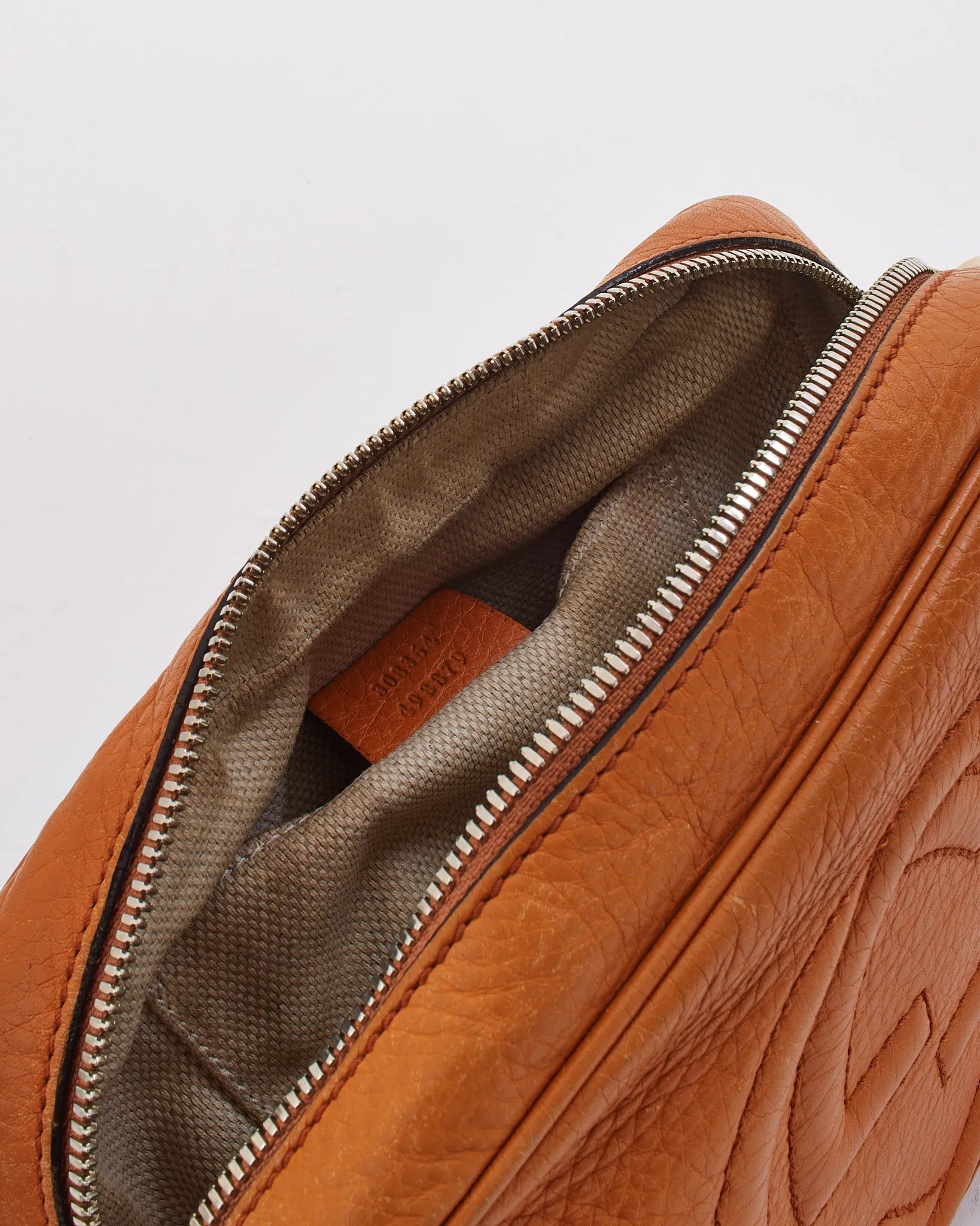 Gucci Burnt Orange Leather Soho Disco Crossbody Bag