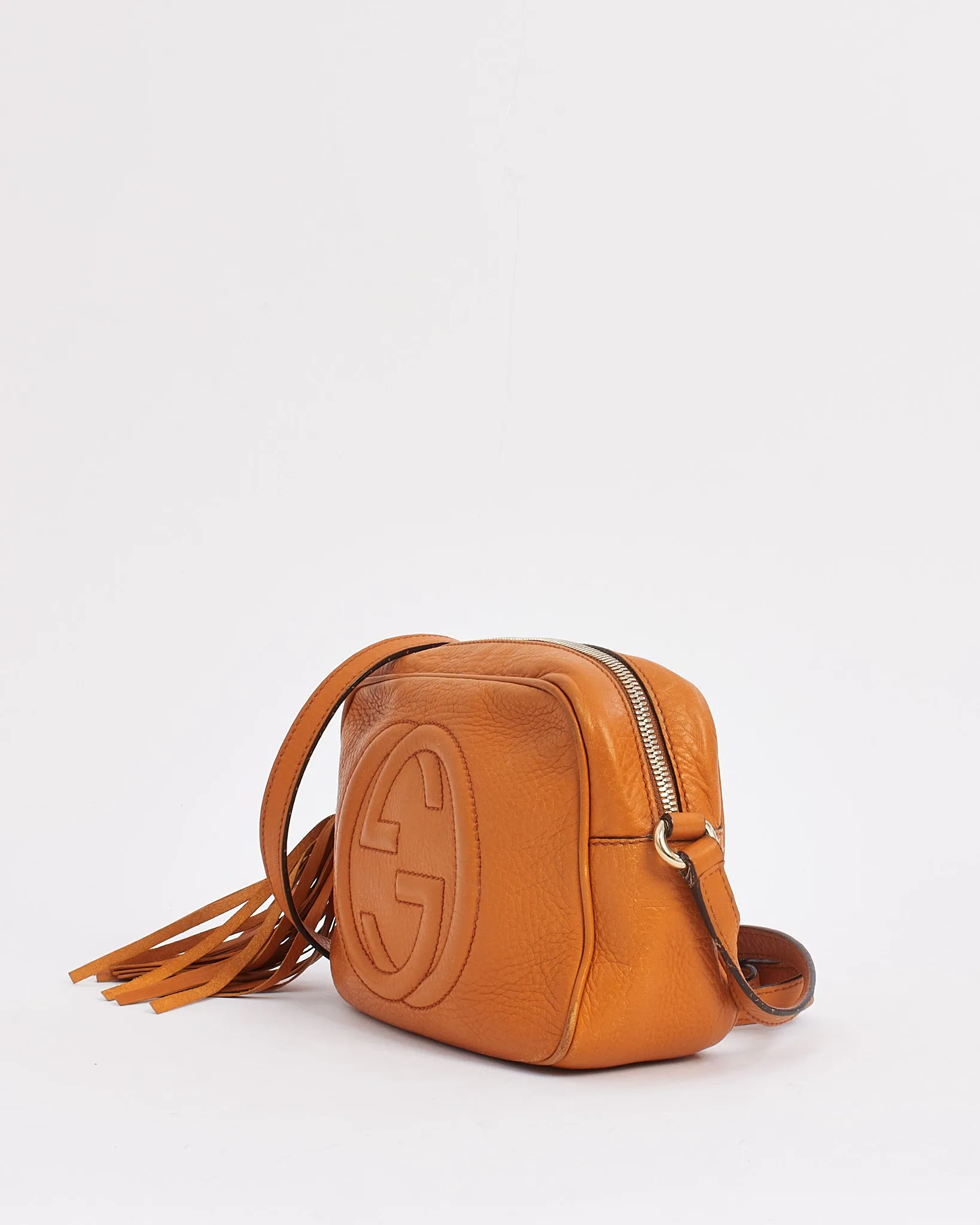 Gucci Burnt Orange Leather Soho Disco Crossbody Bag