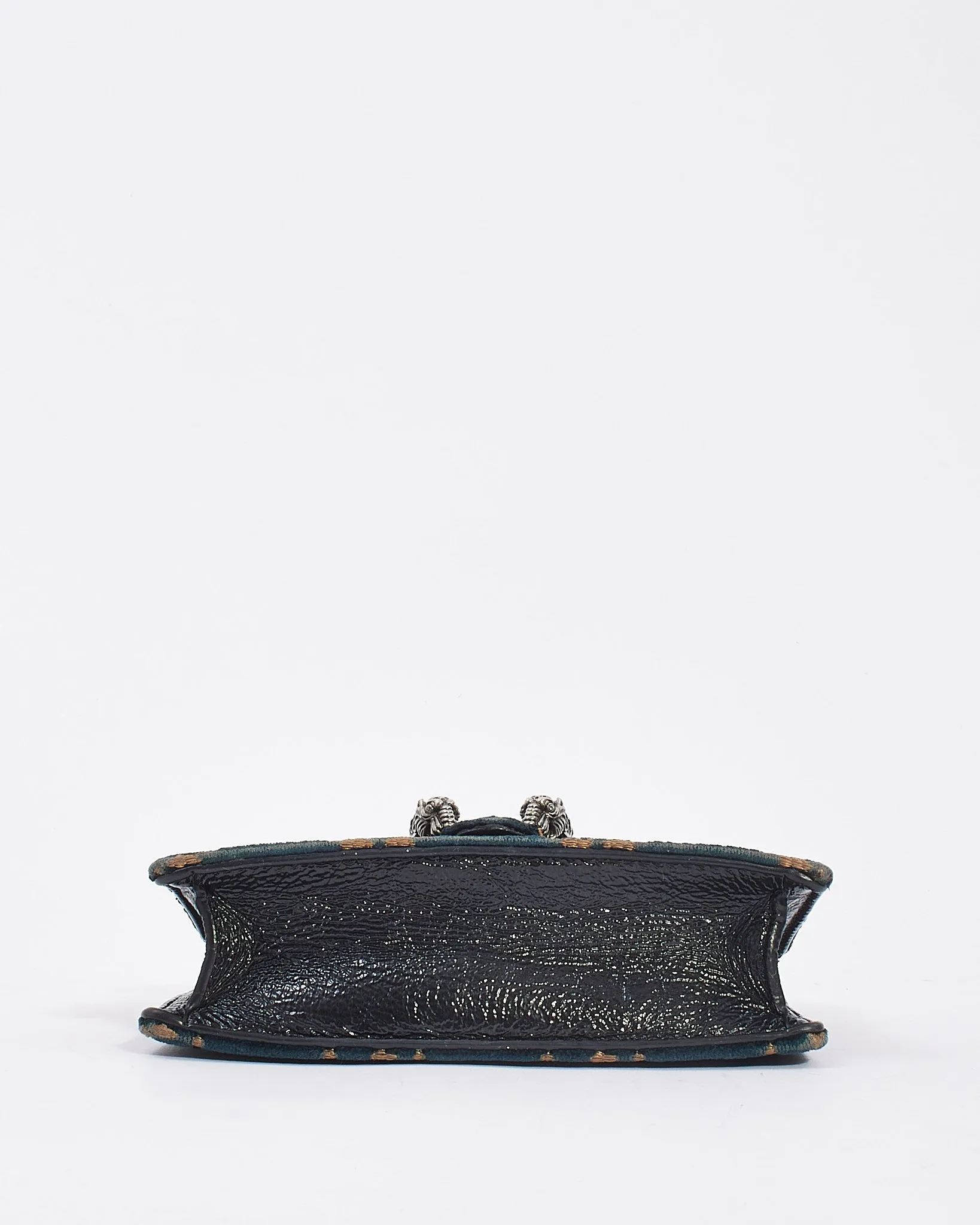 Gucci Navy Velvet Monogram Super Mini Dionysus Bag