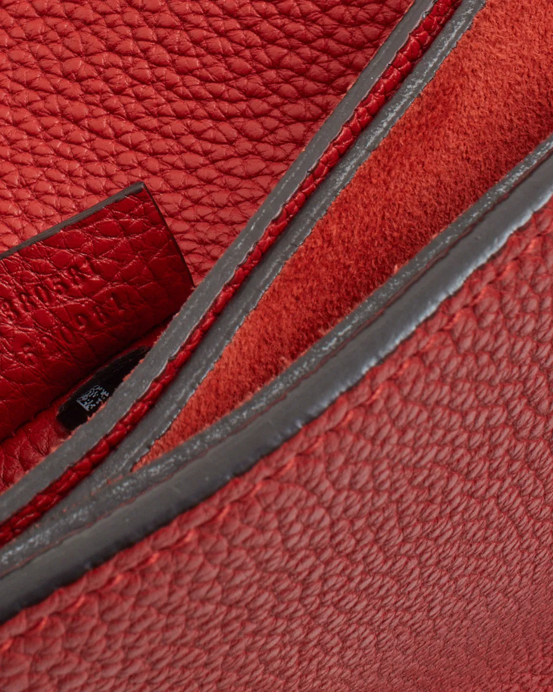 Gucci Red Soft Leather Jackie Flap Crossbody Bag