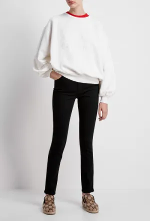 Gucci Skinny Jeans with Logo Patch in Black