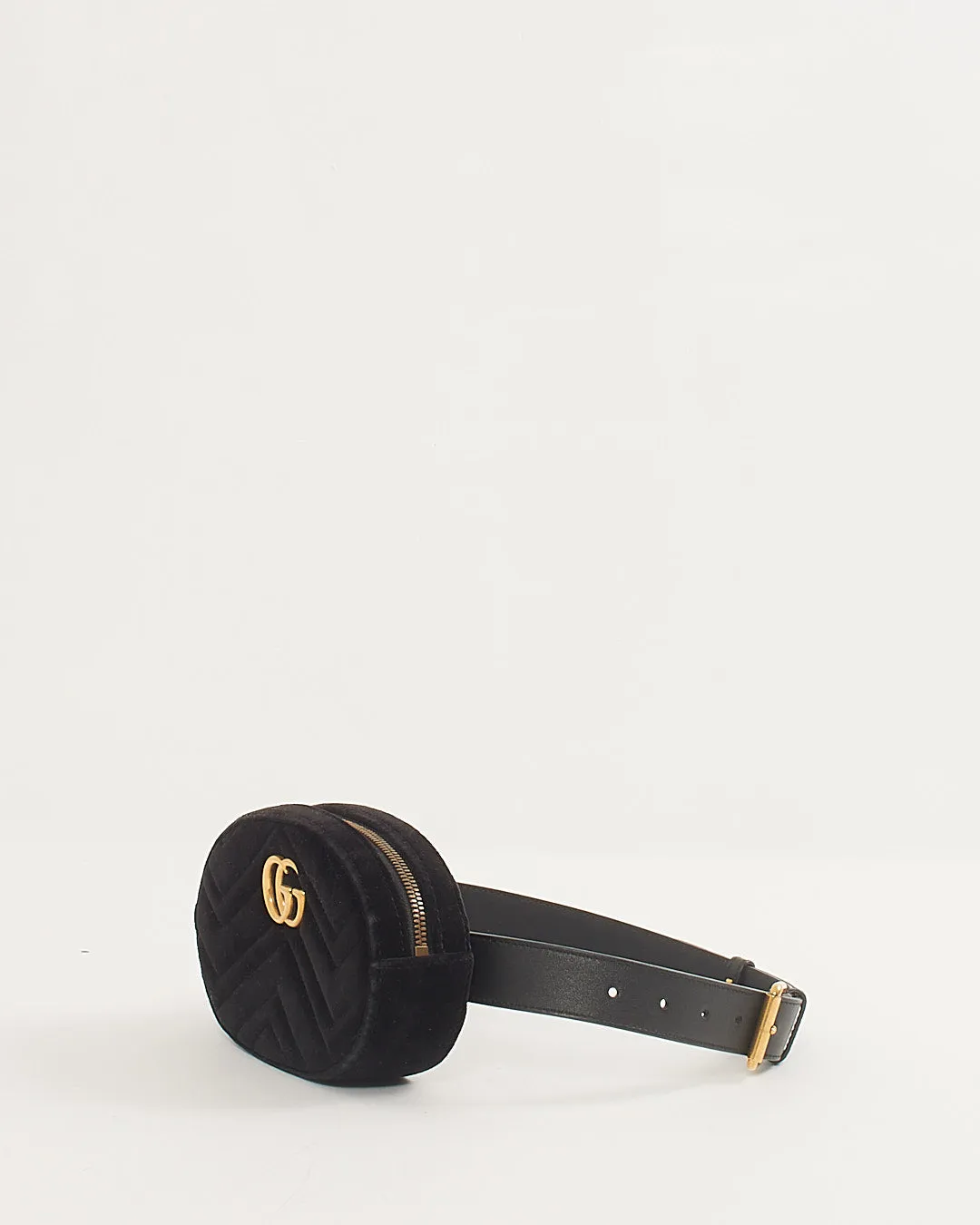 Gucci Velvet Matelasse GG Marmont Belt Bag - 75/30