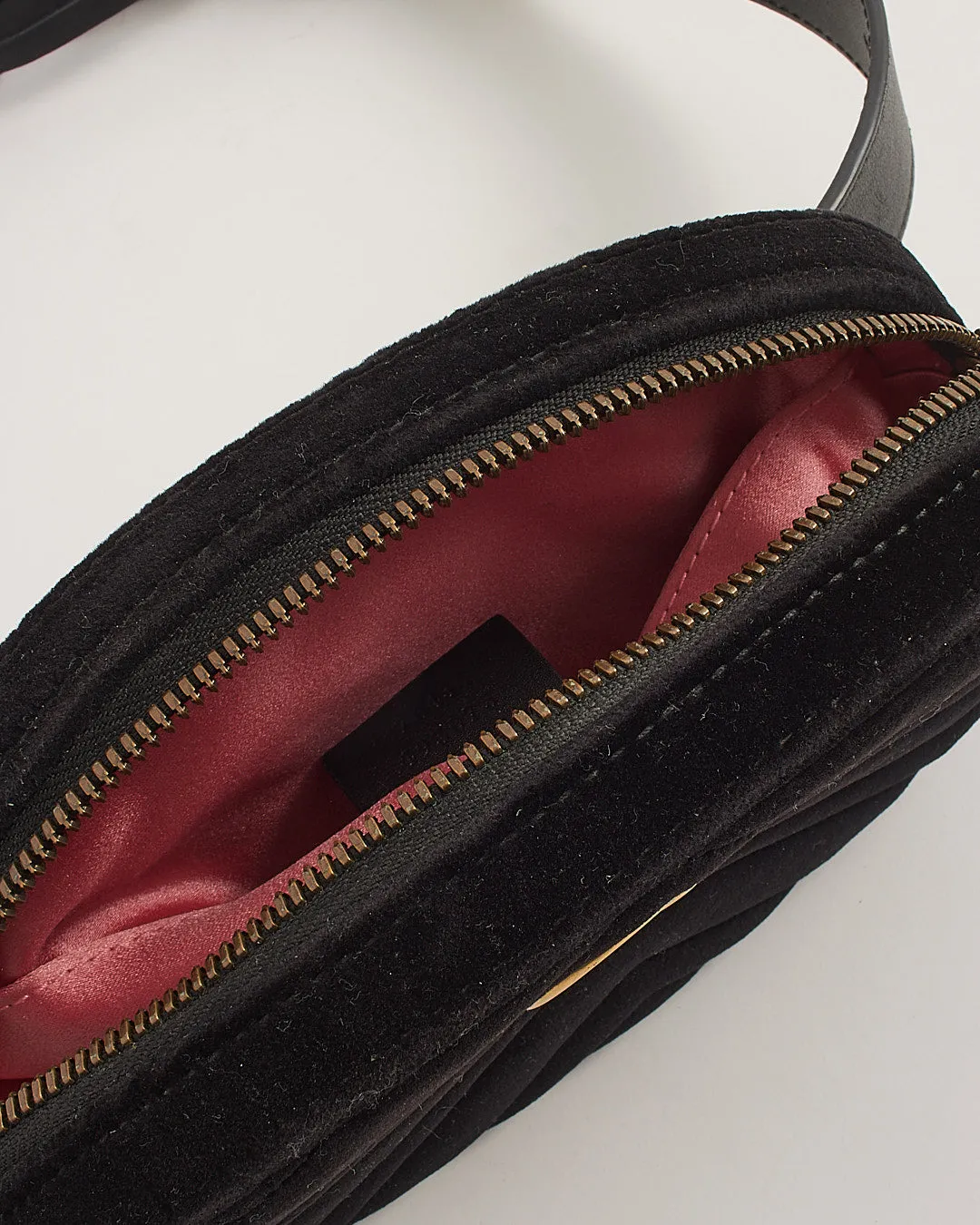 Gucci Velvet Matelasse GG Marmont Belt Bag - 75/30