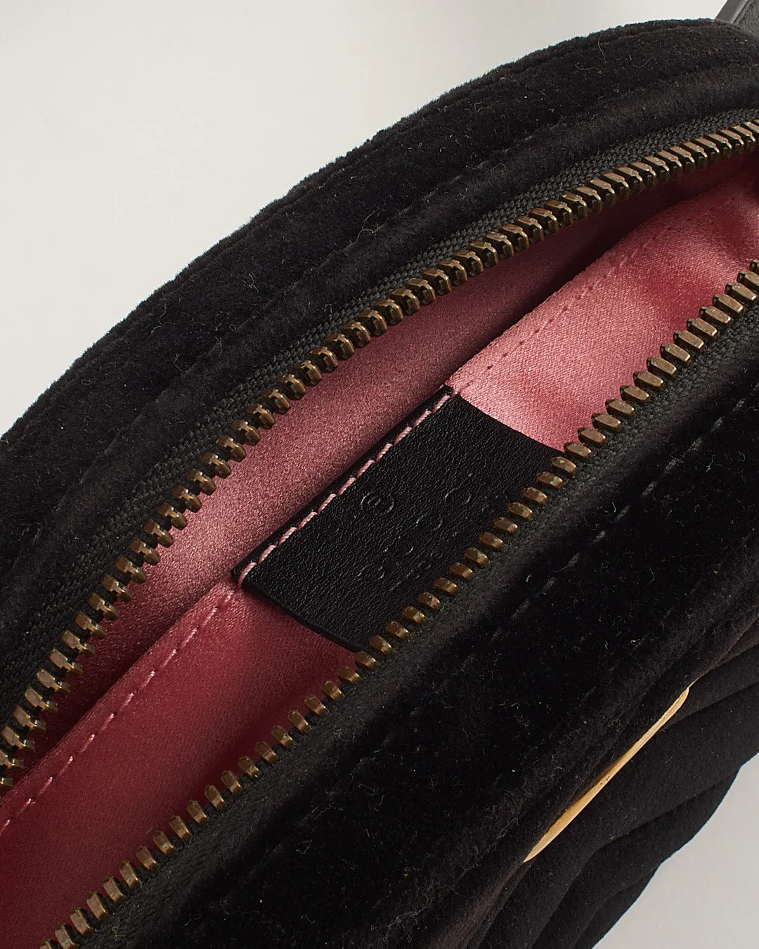 Gucci Velvet Matelasse GG Marmont Belt Bag - 75/30