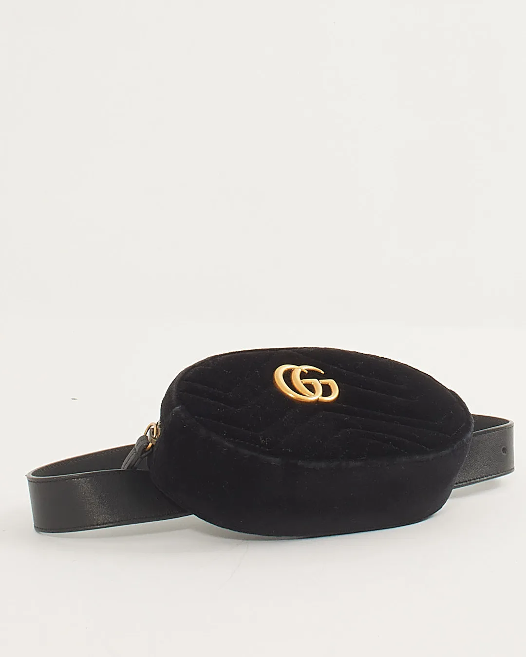 Gucci Velvet Matelasse GG Marmont Belt Bag - 75/30