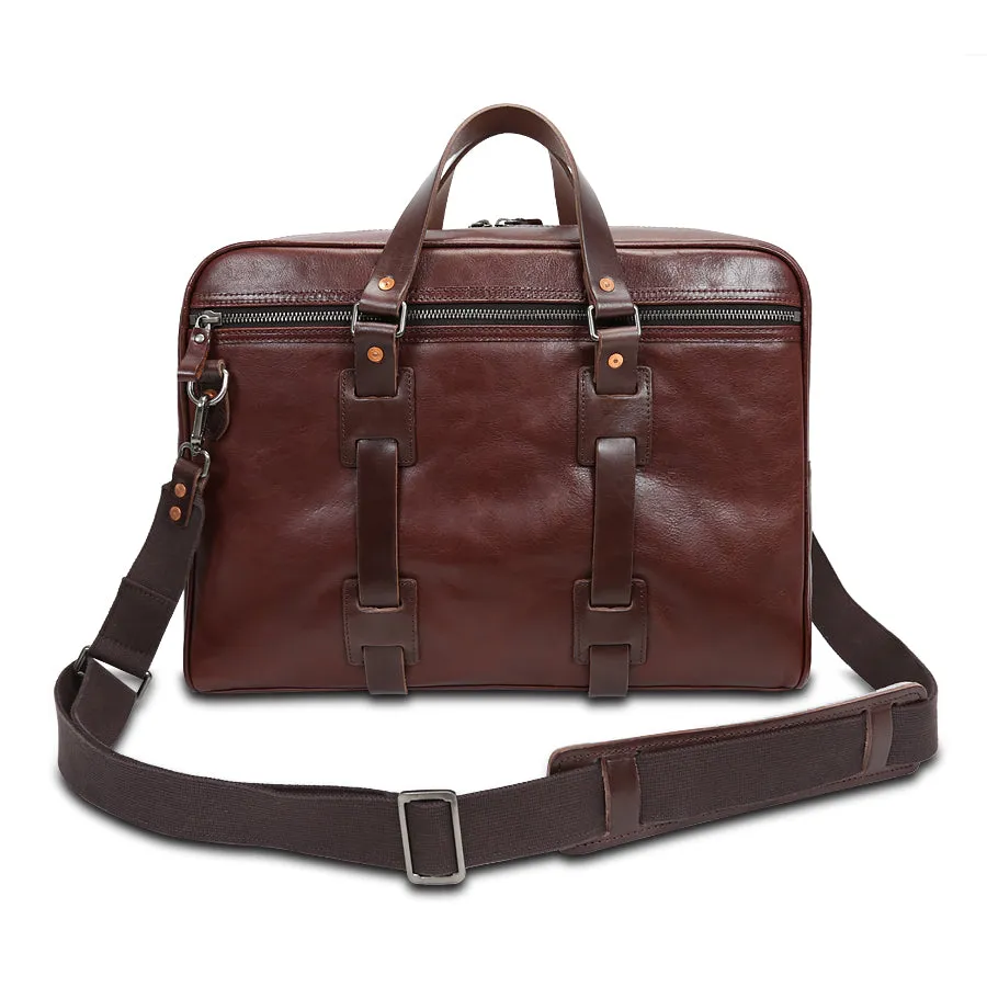 Handmade Vintage Full-Grain Leather Briefcase Bag