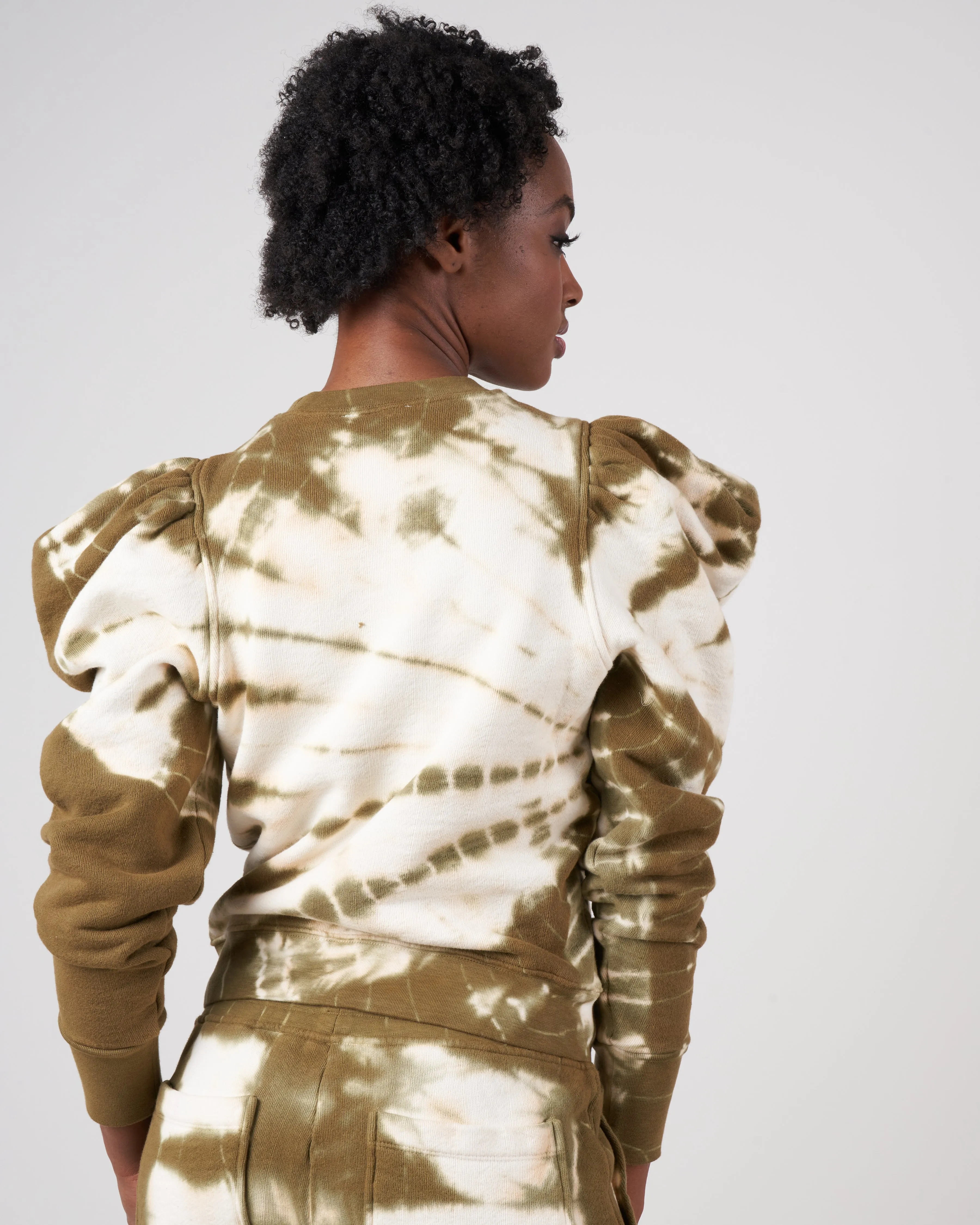 harlan pullover - olive tie dye