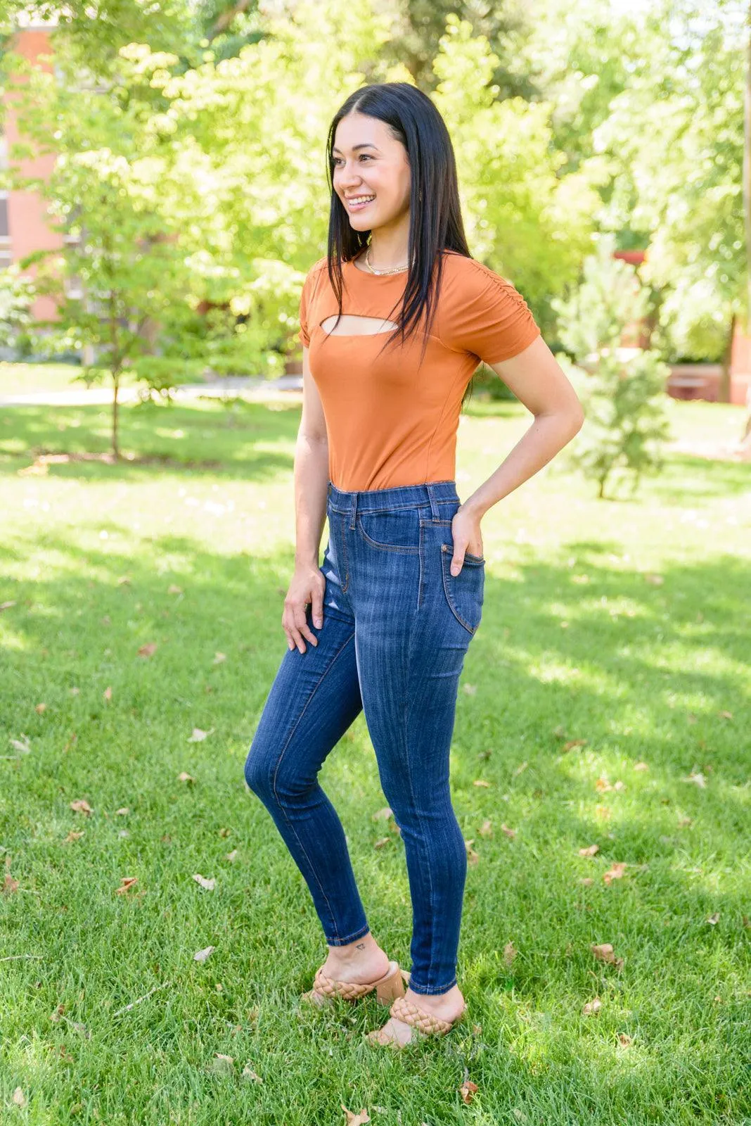 Hazel Blues® | Piper Pull-On Skinny Jeans