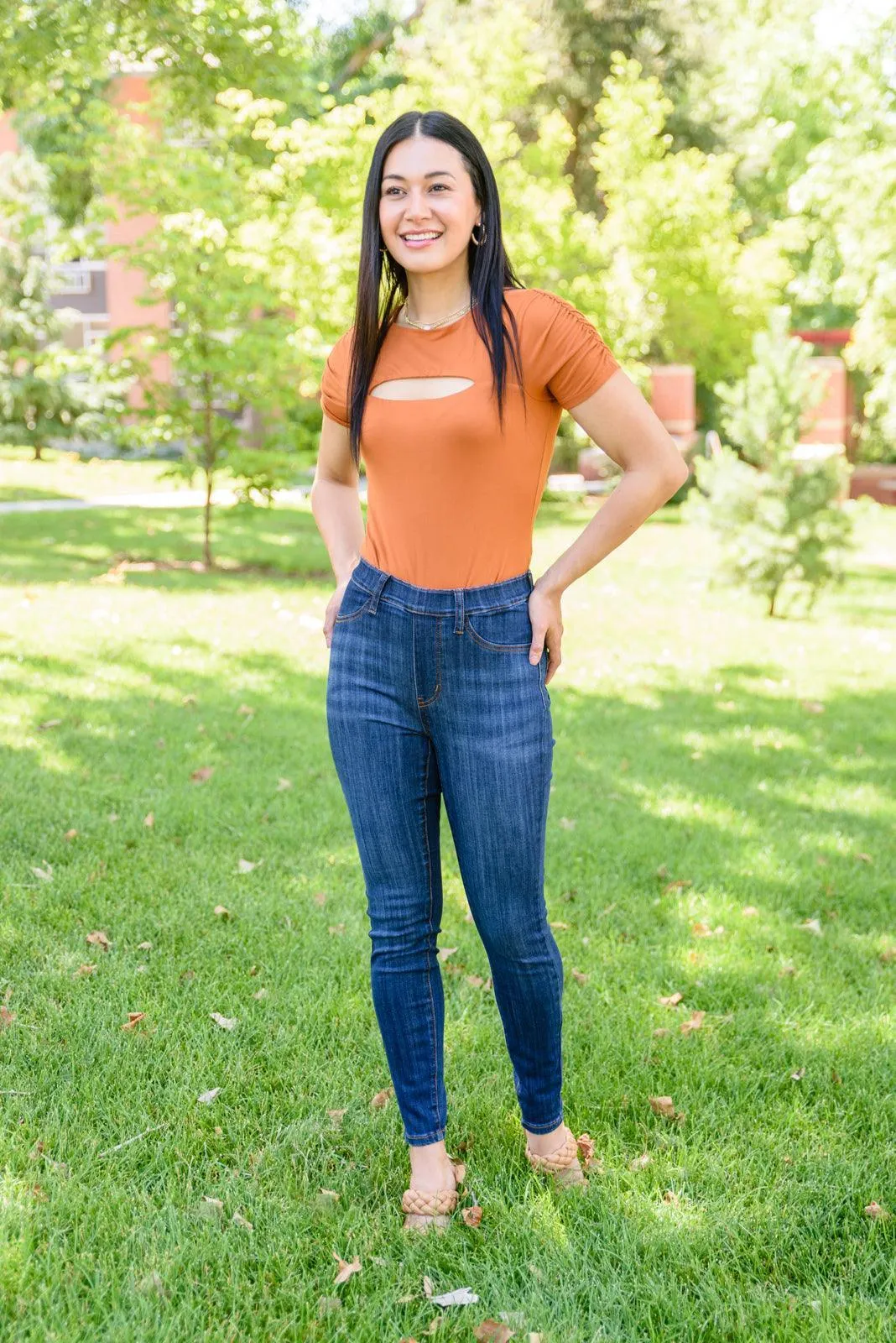 Hazel Blues® | Piper Pull-On Skinny Jeans