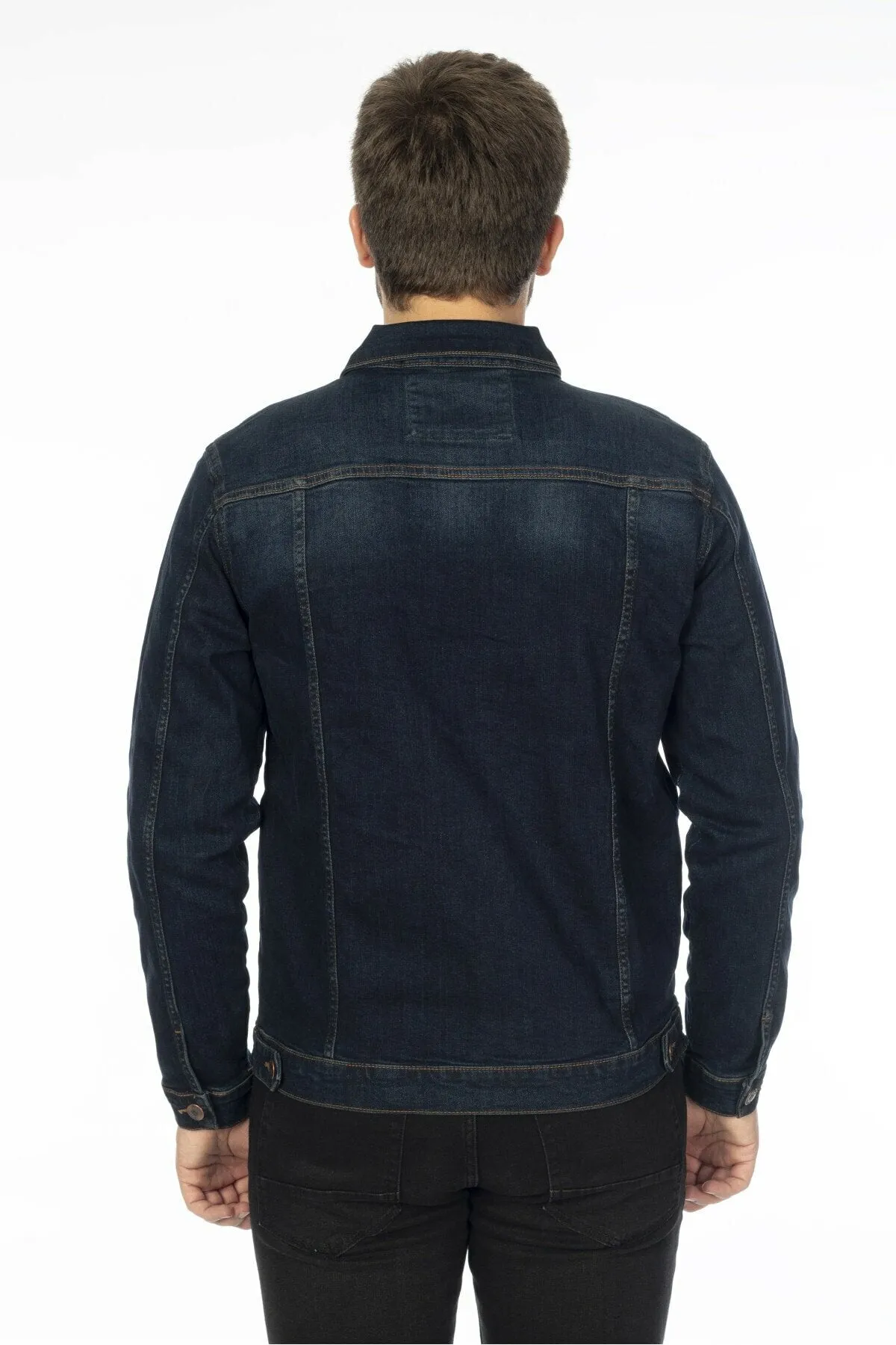 HB Mens Denim Jacket Stretchable Fine Lycra