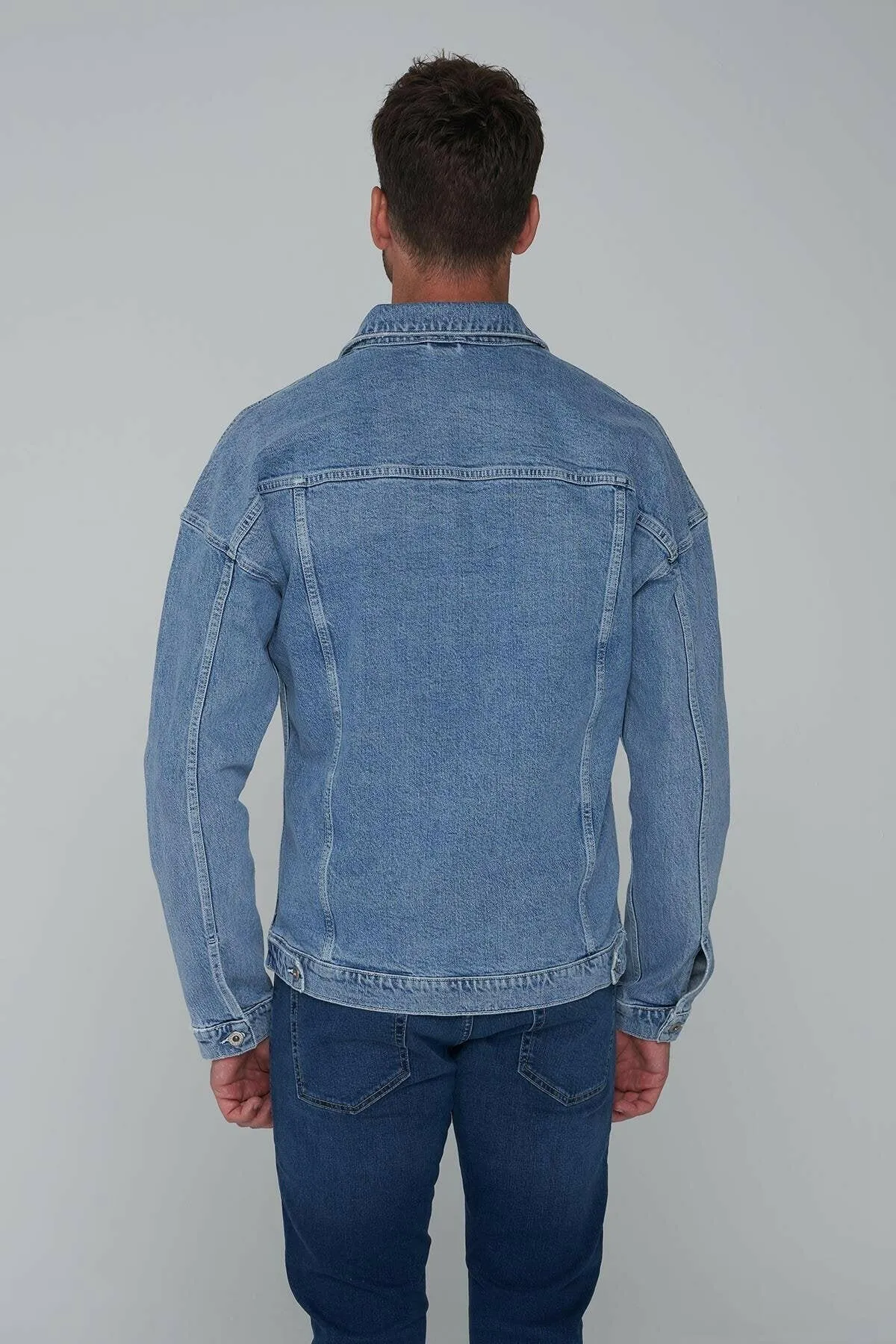 HB Mens Denim Jacket Stretchable Fine Lycra