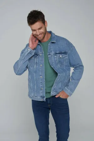 HB Mens Denim Jacket Stretchable Fine Lycra