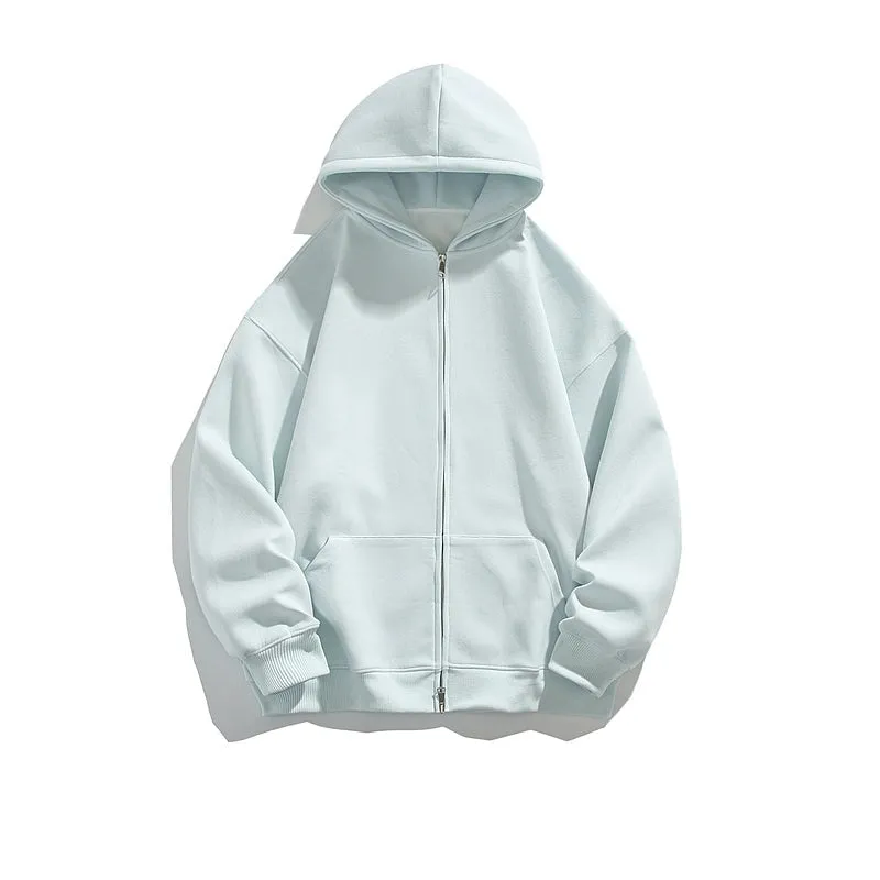 Heavyweight Hooded Zip-Up Cardigan