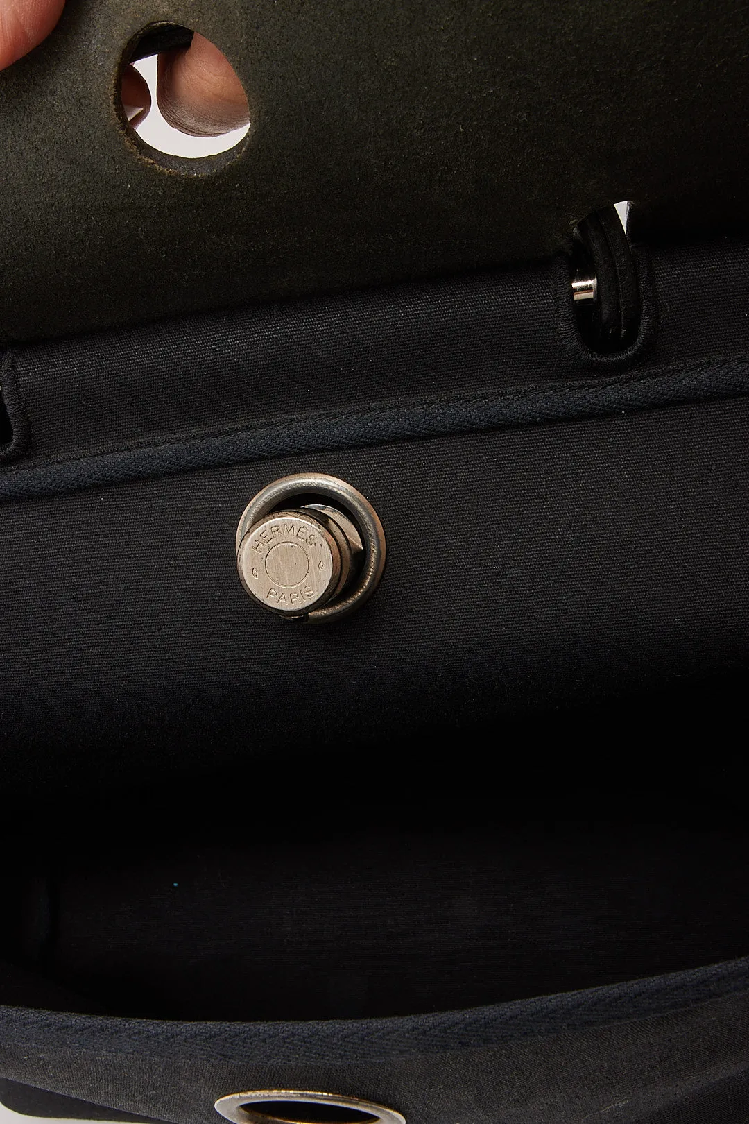 Hermes Black Toile Herbag GM Bag 39