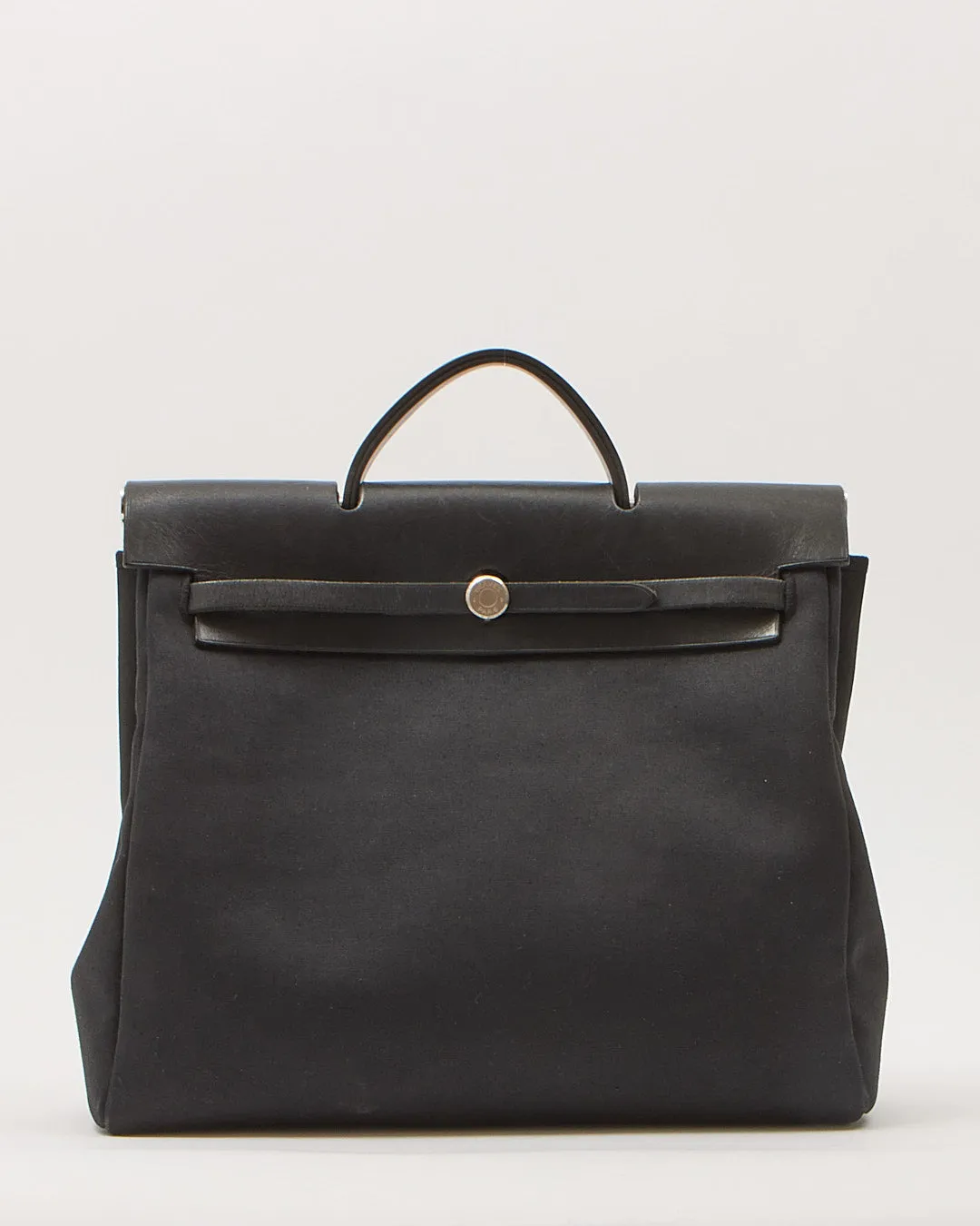 Hermes Black Toile Herbag GM Bag 39