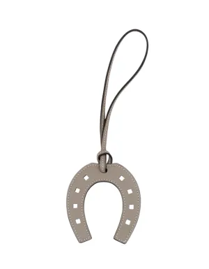 Hermes Grey Paddock Horseshoe Bag Charm