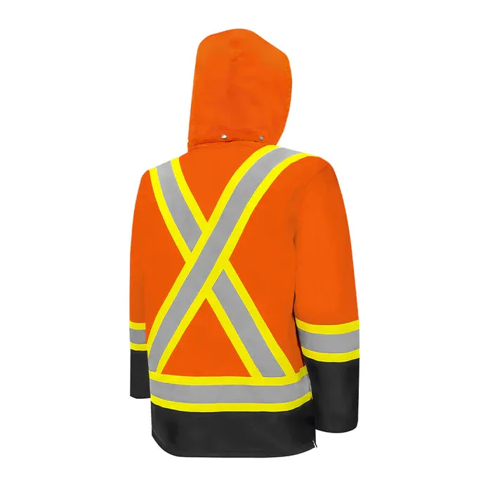 Hi-Vis Winter Traffic Parka by Ground Force - Style TP1