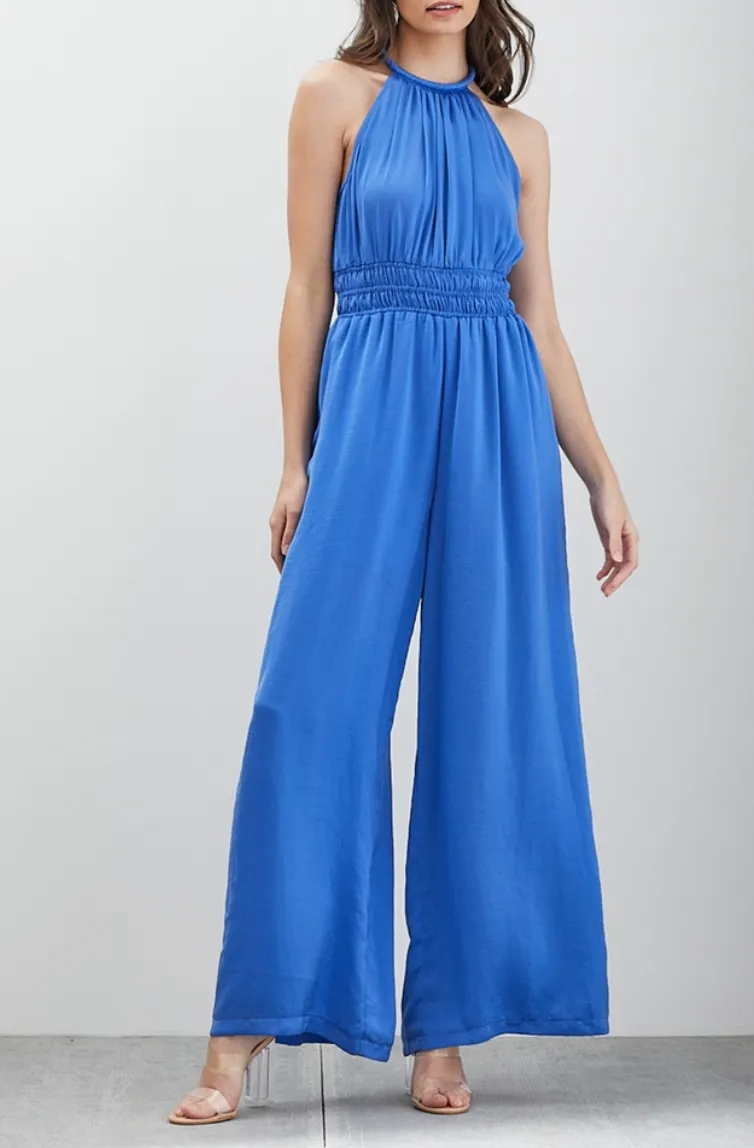 High Neck Sleeveless Jumpsuit