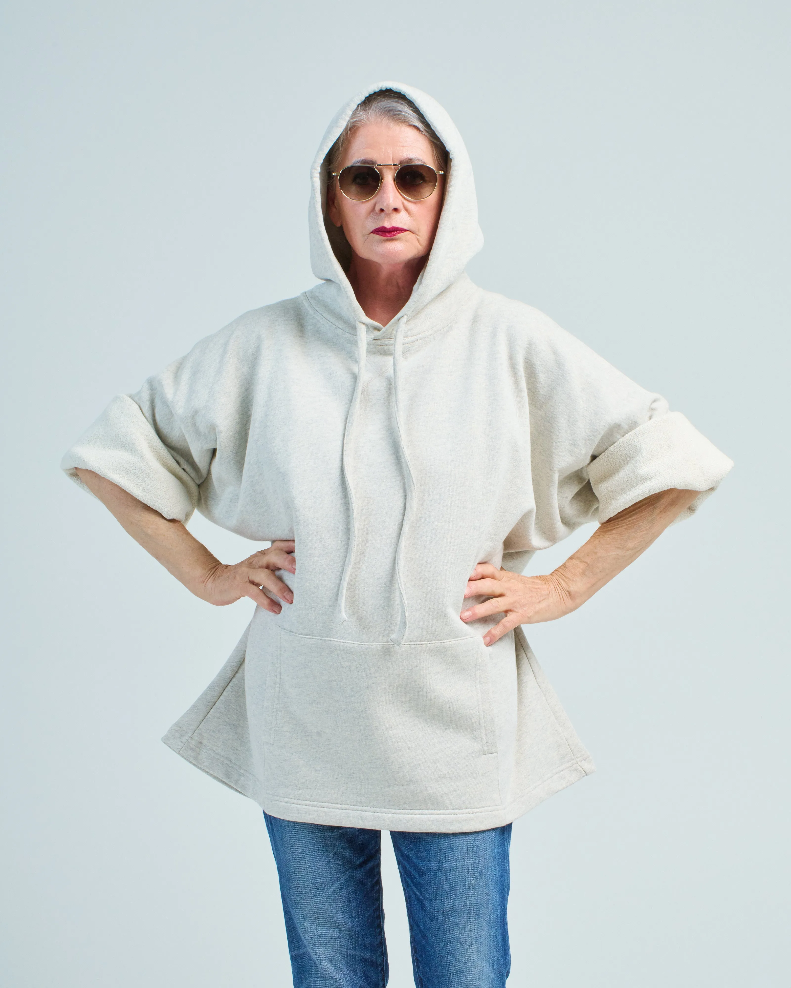 hooded fleece pullover