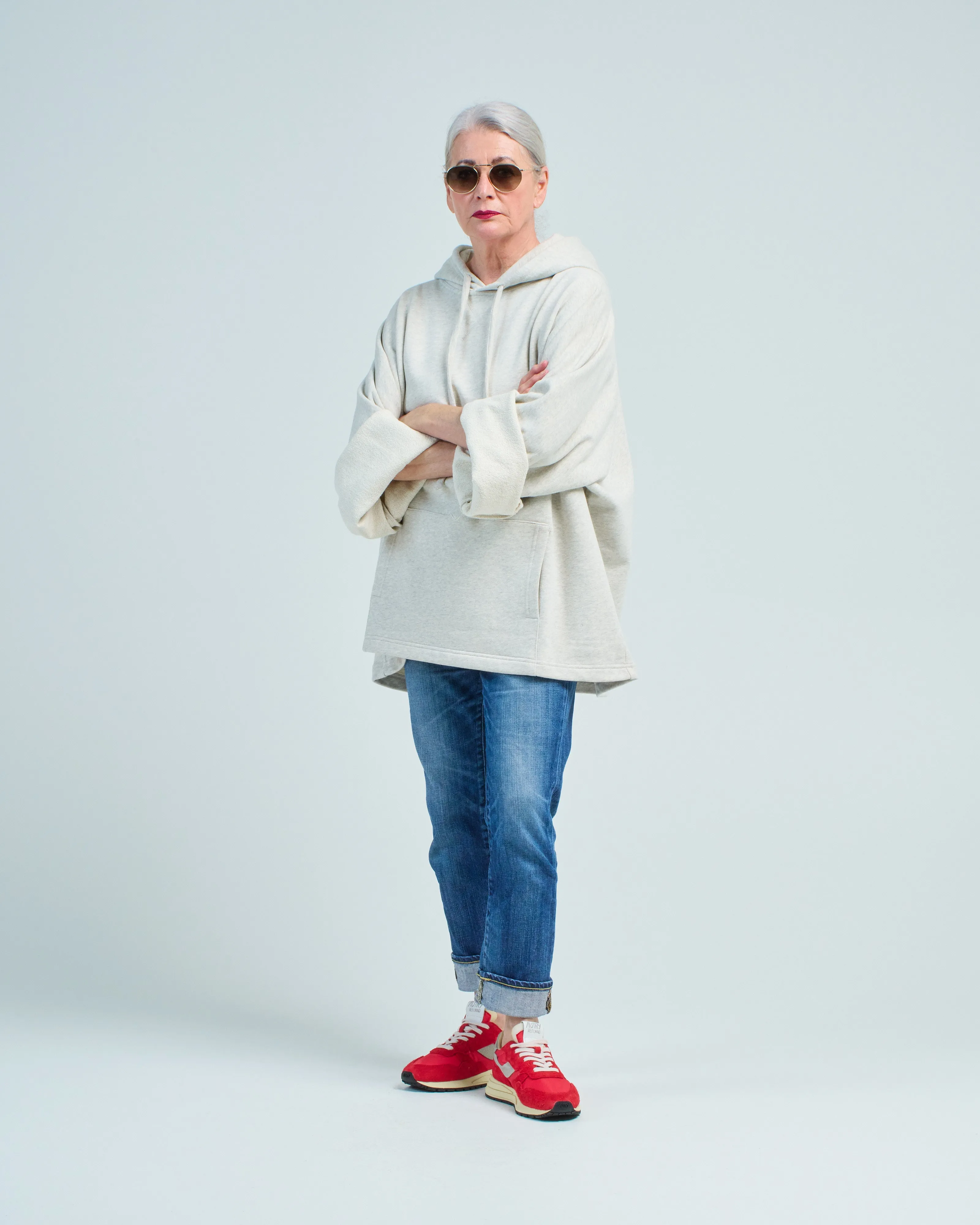hooded fleece pullover