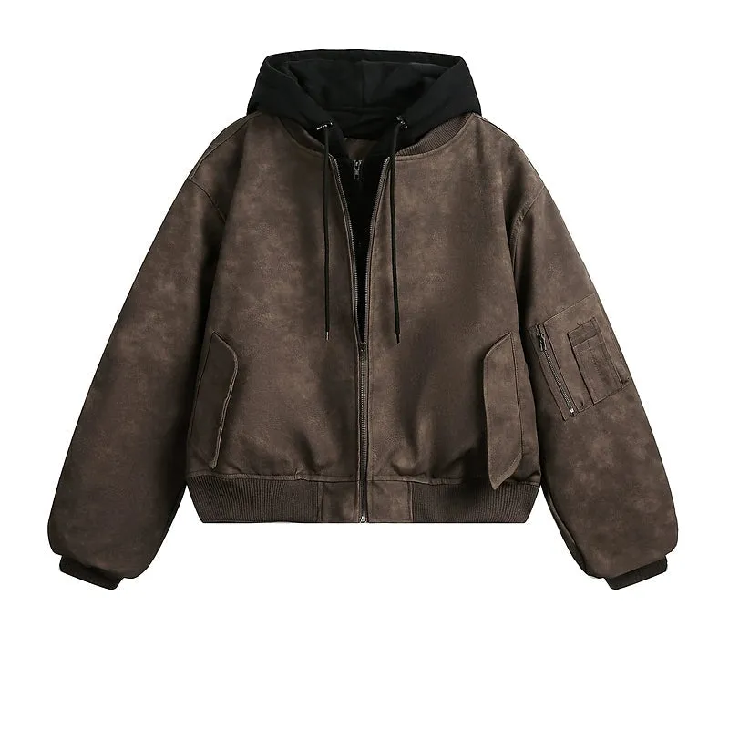 Hooded Leather Jacket