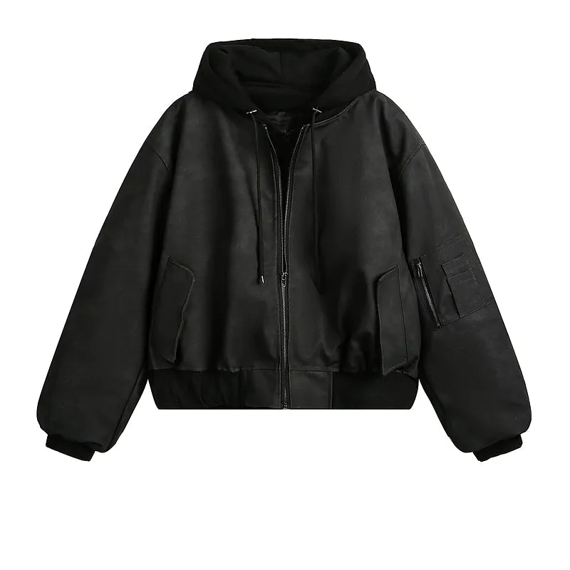 Hooded Leather Jacket
