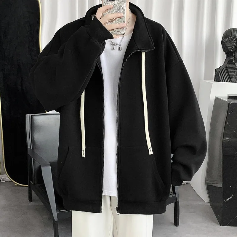 Hoodies for Men Streetwear Hooded Solid Color Loose Top