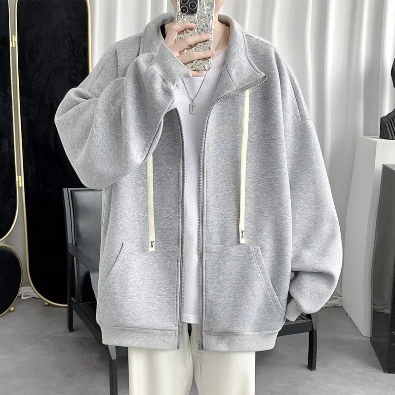 Hoodies for Men Streetwear Hooded Solid Color Loose Top