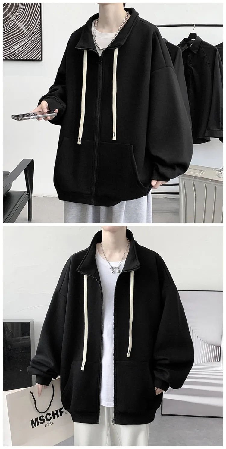 Hoodies for Men Streetwear Hooded Solid Color Loose Top
