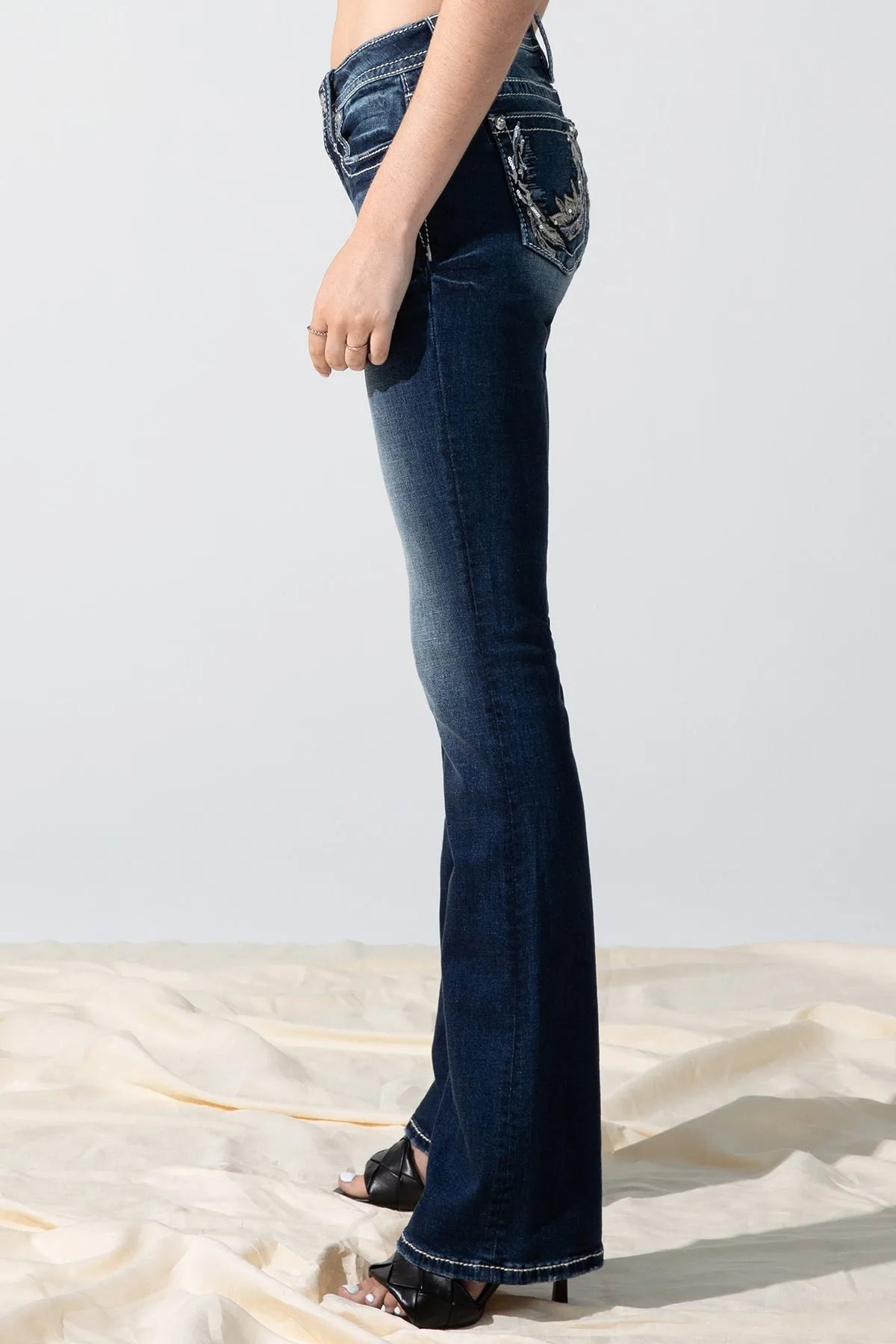 Horseshoe Effect Bootcut Jeans