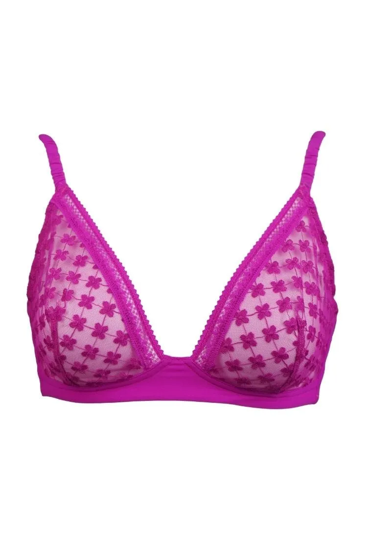 Hortense Wireless Bra - Fuchsia