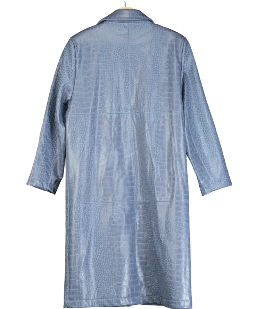 Hosbjerg Blue Irah Croc faux leather Coat UK M
