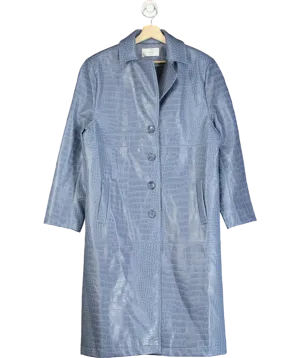 Hosbjerg Blue Irah Croc faux leather Coat UK M