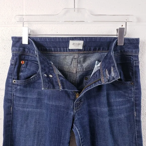 Hudson Beth Baby Boot Cut Midrise Jeans Dark Wash Stretch Women's Size 27