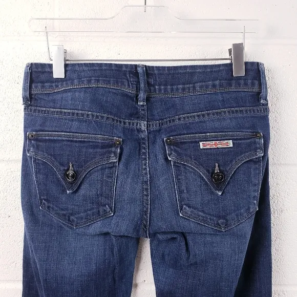Hudson Beth Baby Boot Cut Midrise Jeans Dark Wash Stretch Women's Size 27