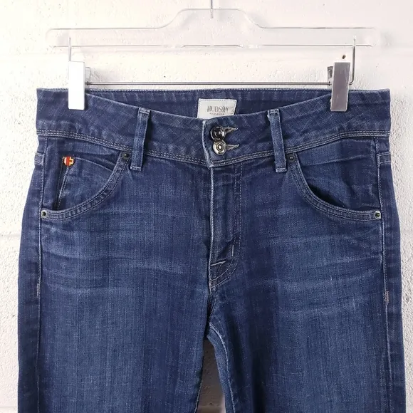 Hudson Beth Baby Boot Cut Midrise Jeans Dark Wash Stretch Women's Size 27