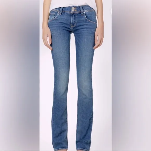 Hudson Beth Mid Rise Baby Boot Cut Jeans | Size 29 | Medium Blue Wash