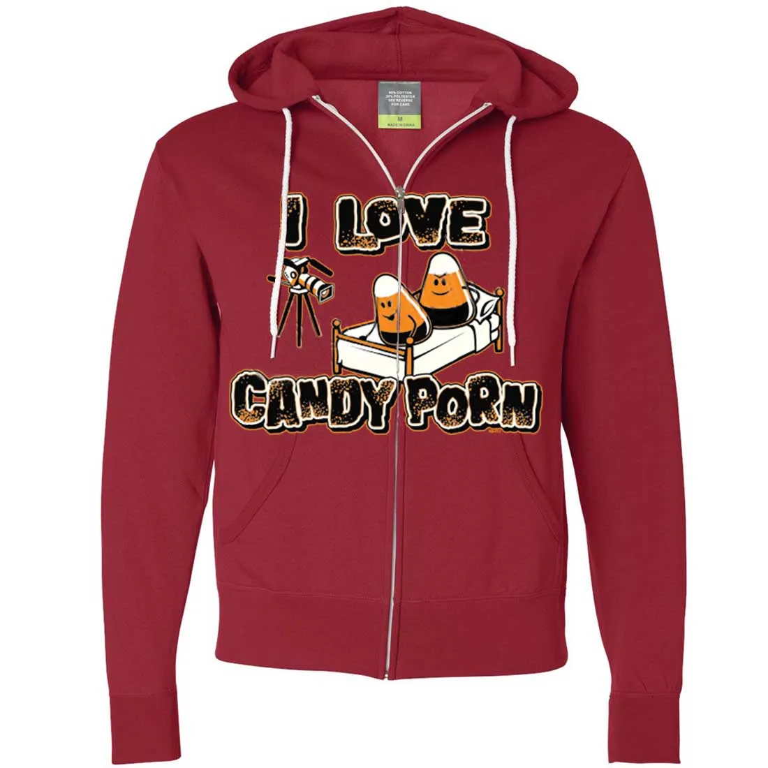 I Love Candy Porn Zip-Up Hoodie