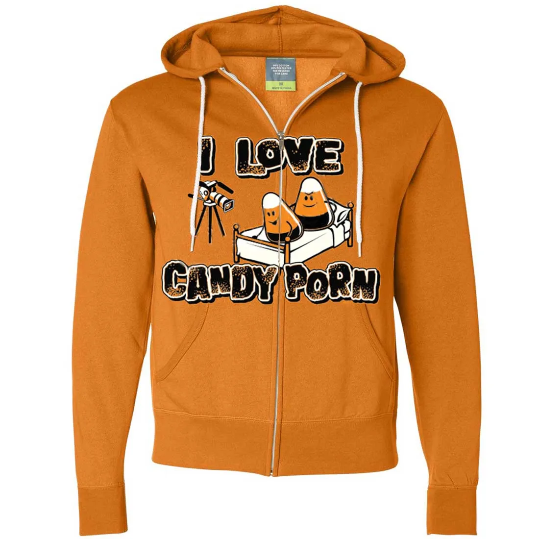 I Love Candy Porn Zip-Up Hoodie